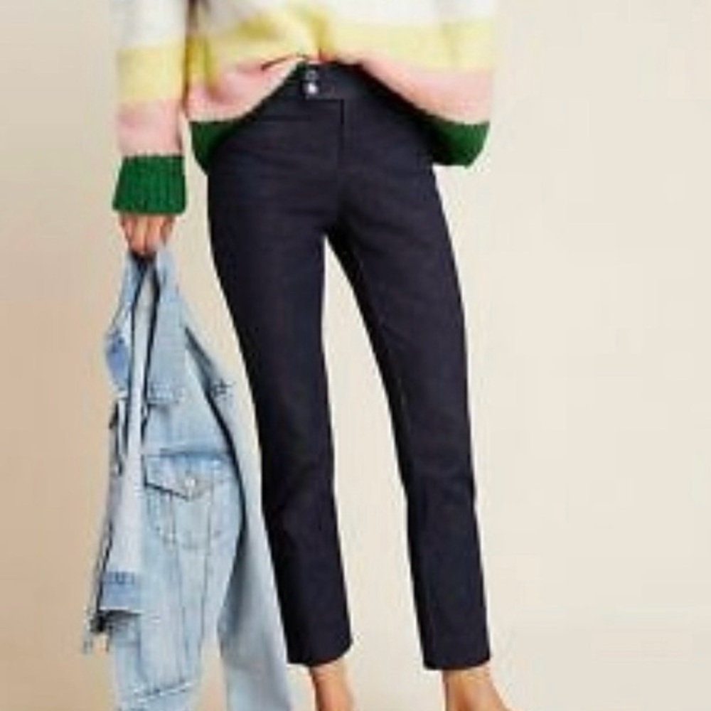 Anthropologie Essential Slim Cropped Jeans Dark Rinse